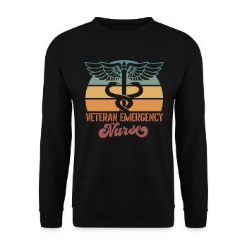 Nurse Emergency Nurse - Unisex Sweatshirt - black - Front - Alina (178cm) & Michal (187cm)
