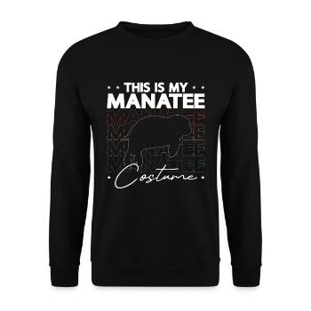 Dugong This Is My Manatee Costume Sea Creatures - Unisex Sweatshirt - black - Front - Alina (178cm) & Michal (187cm)