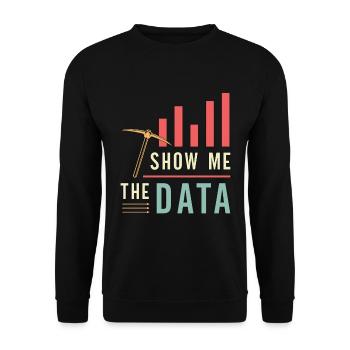 Data Mining Show Me The Data Computer Engineering - Unisex Pullover - Schwarz - Vorne - Alina (178cm) & Michal (187cm)