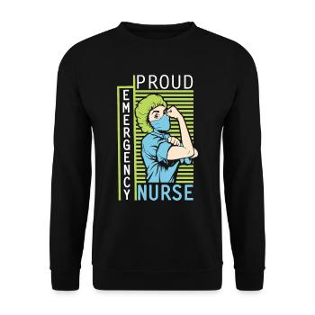 Krankenschwester Notfall - Unisex Pullover - Schwarz - Vorne - Alina (178cm) & Michal (187cm)
