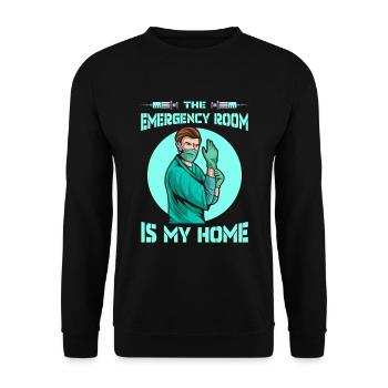 Nurse Cool Emergency Nurse - Unisex Sweatshirt - black - Front - Alina (178cm) & Michal (187cm)