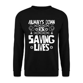 Nurse Emergency Nurse - Unisex Sweatshirt - black - Front - Alina (178cm) & Michal (187cm)
