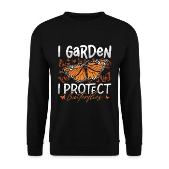 Asclépiade I Jardin I Protéger les papillons Entomologie - Sweat-shirt Unisexe - noir - Devant - Alina (178cm) & Michal (187cm)