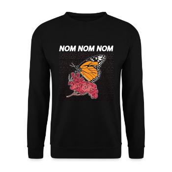 Milkweed Nom Nom Nom Entomologist Butterflies - Unisex Pullover - Schwarz - Vorne - Alina (178cm) & Michal (187cm)