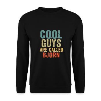 Cool guys are called bjorn - Unisex Sweatshirt - black - Front - Alina (178cm) & Michal (187cm)