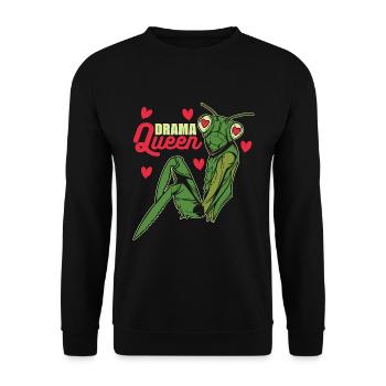 Entomologist Drama Queen Entomological Bug Hunters - Unisex Pullover - Schwarz - Vorne - Alina (178cm) & Michal (187cm)