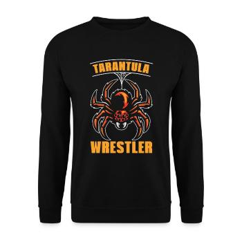 Tarantula's Wrestler Hunting Spider Wild Animals - Unisex Sweatshirt - black - Front - Alina (178cm) & Michal (187cm)