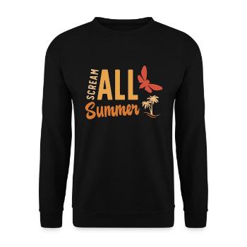 Cicadas Scream All Summer Loves Periodical Cicadas - Unisex Pullover - Schwarz - Vorne - Alina (178cm) & Michal (187cm)