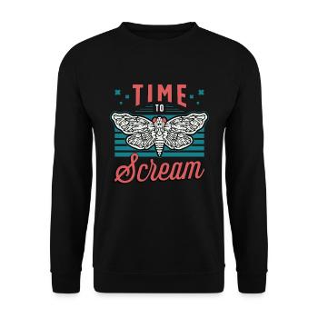 Cicadas Time To Scream Loves Periodical Cicadas - Unisex Sweatshirt - black - Front - Alina (178cm) & Michal (187cm)