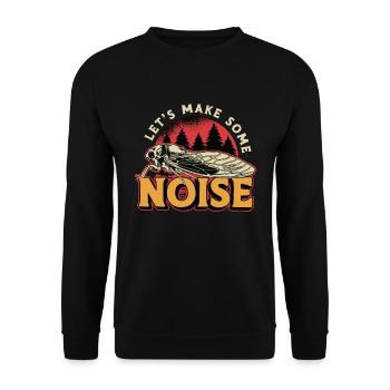Cicadas Let's Make Some Noise Loves Cicada Insect - Unisex Sweatshirt - black - Front - Alina (178cm) & Michal (187cm)