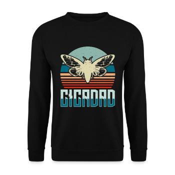 Cicadas Cicadad Loves Flying Insects Entomologist - Unisex Pullover - Schwarz - Vorne - Alina (178cm) & Michal (187cm)