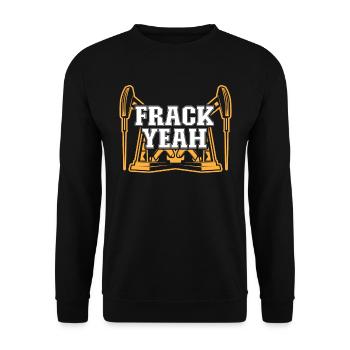 Oilfield Oil Rig Funny Fracking - Unisex Sweatshirt - black - Front - Alina (178cm) & Michal (187cm)