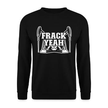 Ölfeld Bohrinsel Fracking - Unisex Pullover - Schwarz - Vorne - Alina (178cm) & Michal (187cm)