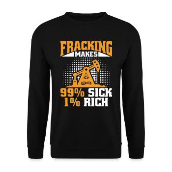 Fracturation hydraulique de plate-forme pétrolière de champ pétrolifère - Sweat-shirt Unisexe - noir - Devant - Alina (178cm) & Michal (187cm)