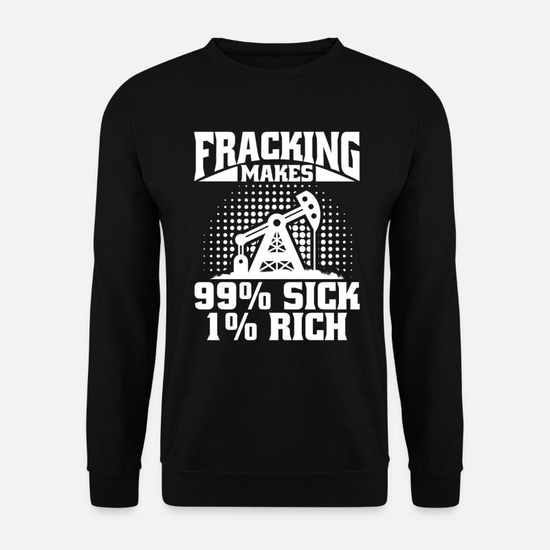 Ölfeld Bohrinsel Fracking - Unisex Pullover - Schwarz