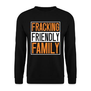 Dérivation hydraulique familiale de plate-forme pétrolière de champ pétrolifère - Sweat-shirt Unisexe - noir - Devant - Alina (178cm) & Michal (187cm)