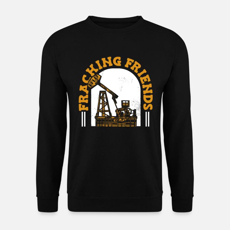 Ölfeld Bohrinsel Fracking - Unisex Pullover - Schwarz