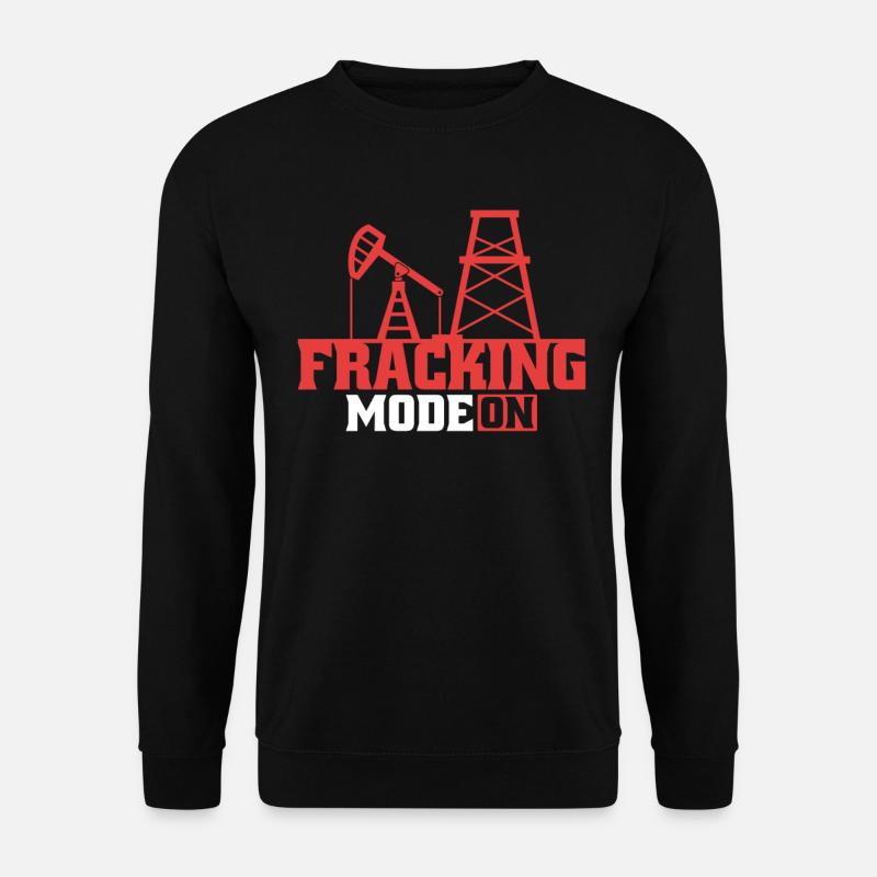 Ölfeld Bohrinsel Fracking - Unisex Pullover - Schwarz