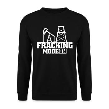 Oilfield Oil Rig Fracking - Unisex Sweatshirt - black - Front - Alina (178cm) & Michal (187cm)