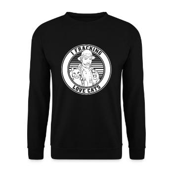 Fracturation hydraulique de plate-forme pétrolière de champ pétrolifère - Sweat-shirt Unisexe - noir - Devant - Alina (178cm) & Michal (187cm)