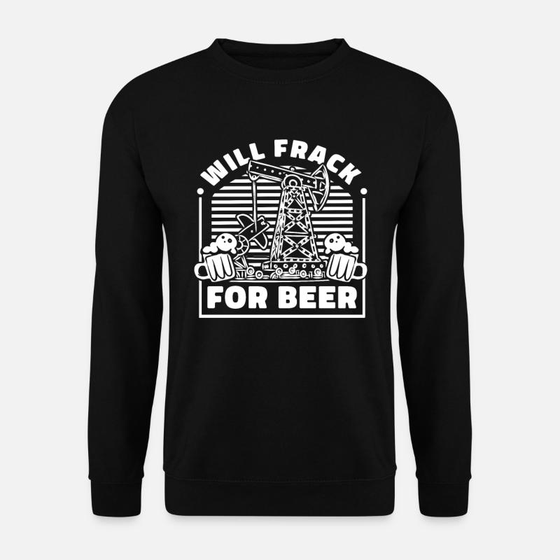 Ölfeld Bohrinsel Bier Fracking - Unisex Pullover - Schwarz