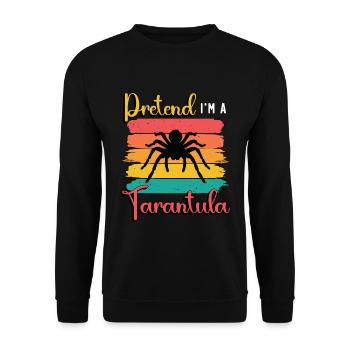 Tarantulas Pretend I'm A Tarantula Retro Arachnid - Unisex Pullover - Schwarz - Vorne - Alina (178cm) & Michal (187cm)