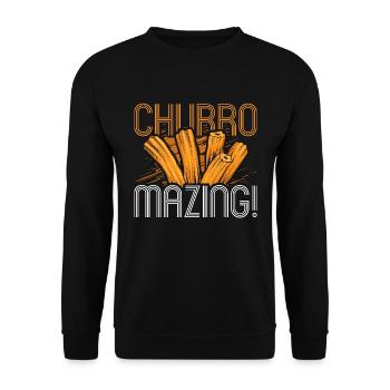 Churro Mazing Dessert Churros Maker Pâte frite - Sweat-shirt Unisexe - noir - Devant - Alina (178cm) & Michal (187cm)