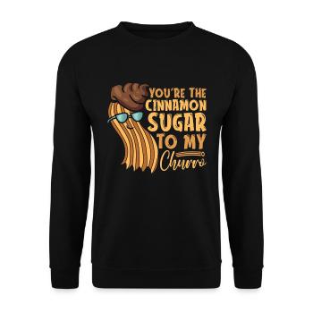Churros You're The Cinnamon Sugar To Fried Dough - Unisex Sweatshirt - black - Front - Alina (178cm) & Michal (187cm)