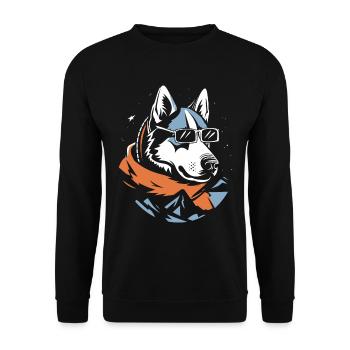 Lunettes de soleil loup Écharpe - Sweat-shirt Unisexe - noir - Devant - Alina (178cm) & Michal (187cm)