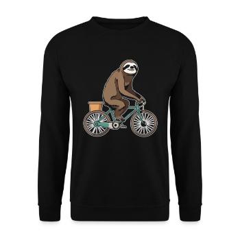 Sloth - Unisex Sweatshirt - black - Front - Alina (178cm) & Michal (187cm)