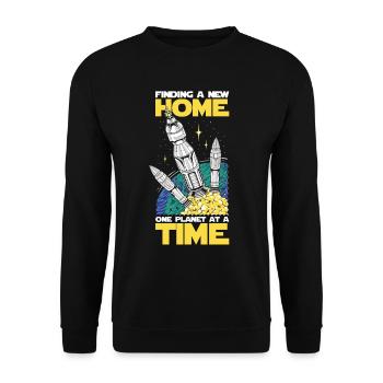 Space Colonization - Unisex Sweatshirt - black - Front - Alina (178cm) & Michal (187cm)