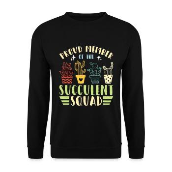 Succulent Proud Member Of The Succulent Cactuses - Unisex Sweatshirt - black - Front - Alina (178cm) & Michal (187cm)