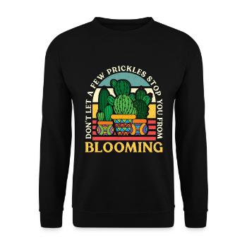 Succulent Don't Let A Few Prickles Stop You Garden - Unisex Sweatshirt - black - Front - Alina (178cm) & Michal (187cm)