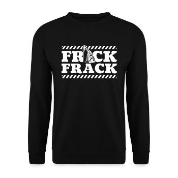 Oilfield Oil Rig Humor Fracking - Unisex Sweatshirt - black - Front - Alina (178cm) & Michal (187cm)