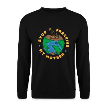 Oilfield Oil Rig Fracking - Unisex Sweatshirt - black - Front - Alina (178cm) & Michal (187cm)