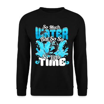 So much water but so little Time - KiteSurfer - Unisex Sweatshirt - black - Front - Alina (178cm) & Michal (187cm)