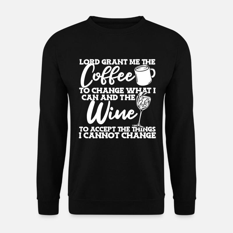 Café Café Café Vin - Sweat-shirt Unisexe - noir