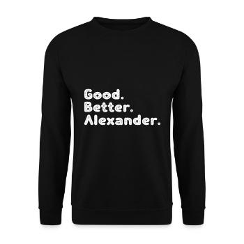 Bien mieux Alexandre - Sweat-shirt Unisexe - noir - Devant - Alina (178cm) & Michal (187cm)