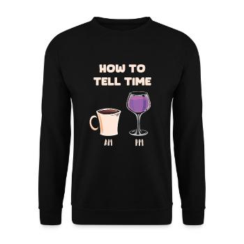 Café Café Café Vin - Sweat-shirt Unisexe - noir - Devant - Alina (178cm) & Michal (187cm)