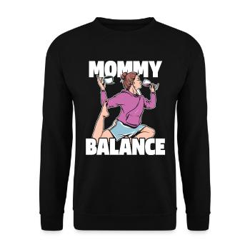 Café Café Mère Café Vin - Sweat-shirt Unisexe - noir - Devant - Alina (178cm) & Michal (187cm)