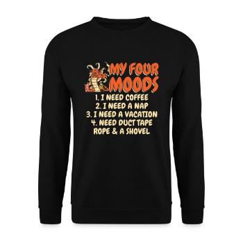 Café Café Witzig - Sweat-shirt Unisexe - noir - Devant - Alina (178cm) & Michal (187cm)