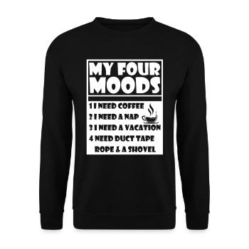 Café Café Lustig - Sweat-shirt Unisexe - noir - Devant - Alina (178cm) & Michal (187cm)