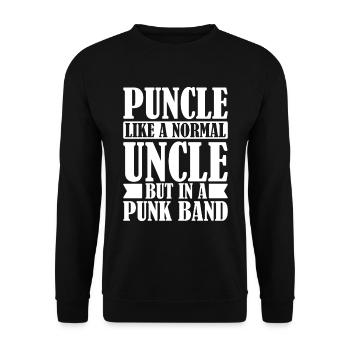 Metal Gitarre Rock Gitarrist Onkel - Unisex Pullover - Schwarz - Vorne - Alina (178cm) & Michal (187cm)