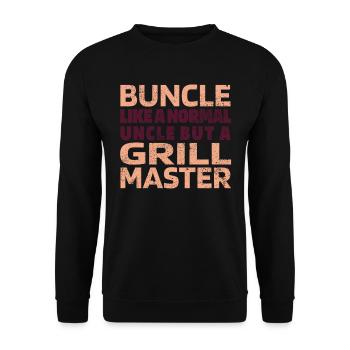 Bbq Grilling Uncle - Unisex Sweatshirt - black - Front - Alina (178cm) & Michal (187cm)