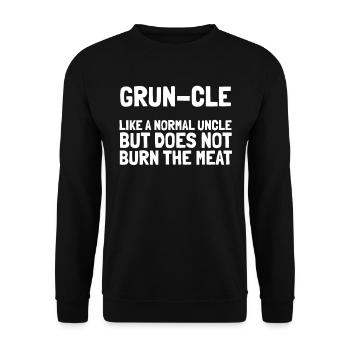 Bbq Grilling Uncle - Unisex Sweatshirt - black - Front - Alina (178cm) & Michal (187cm)