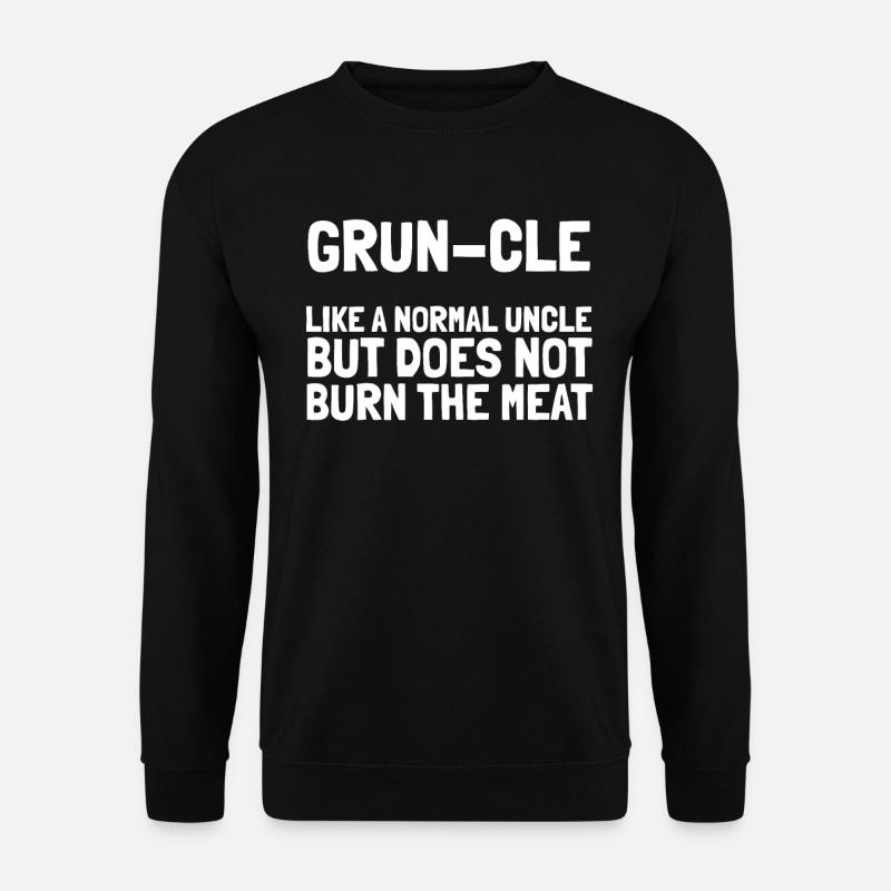 Bbq Grillen Onkel - Unisex Pullover - Schwarz