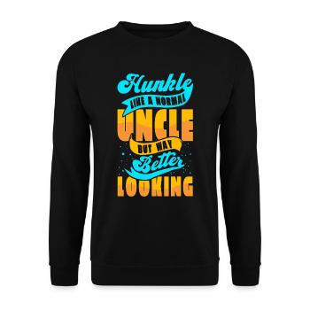 Onkel - Unisex Pullover - Schwarz - Vorne - Alina (178cm) & Michal (187cm)