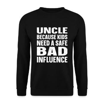 Onkel Schlecht - Unisex Pullover - Schwarz - Vorne - Alina (178cm) & Michal (187cm)