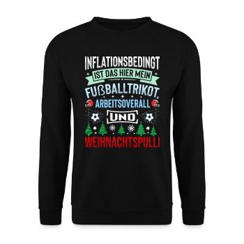Aufgrund der Preiserhöhung - Weihnachtsspruch - Unisex Pullover - Schwarz - Vorne - Alina (178cm) & Michal (187cm)