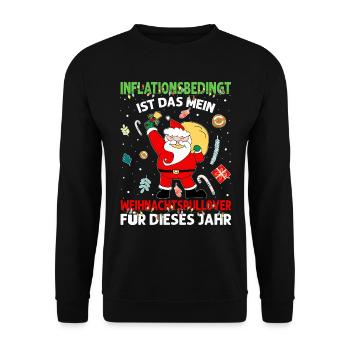 Aufgrund der Preiserhöhung - Ugly Christmas Pulli - Unisex Pullover - Schwarz - Vorne - Alina (178cm) & Michal (187cm)